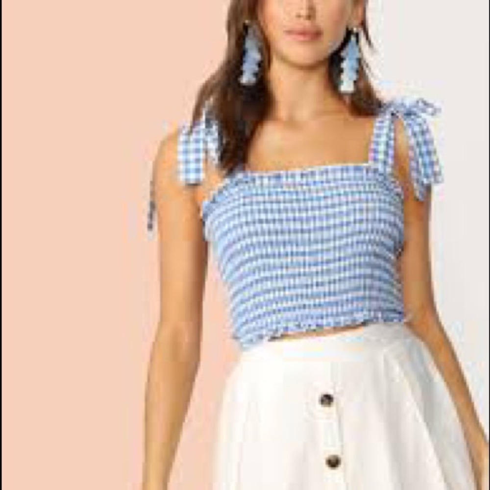 Ravi Gingham crop top